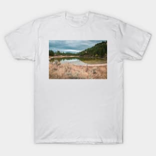 Autumn Lake Reflections in the Grasslands T-Shirt